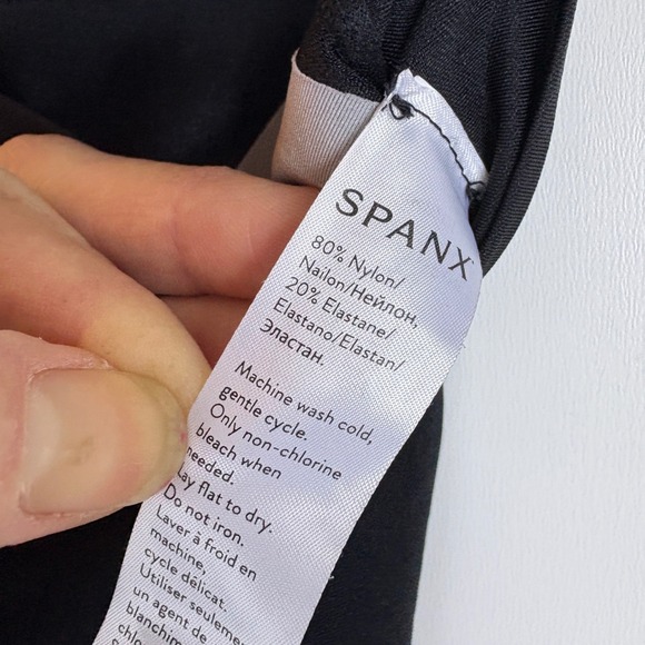 Spanx by Sara Blakely Black High Waisted Mid Thigh Shaper Shorts Size Large - Picture 6 of 7